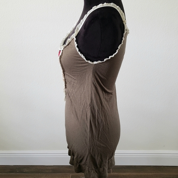 Urban Renewal Olive Green Tapestry Bib Tank - Picture 4 of 6